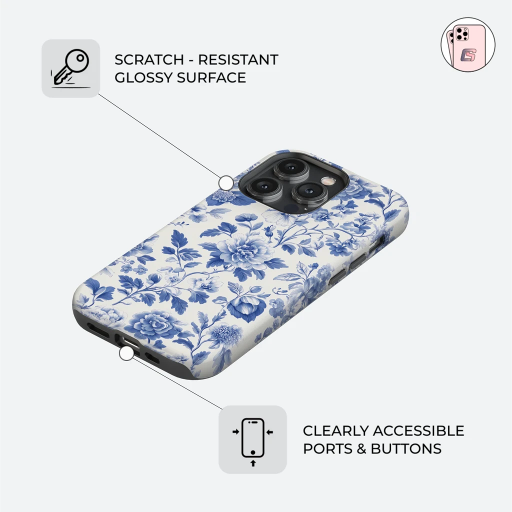 Blue Porcelain – iPhone case – image 5